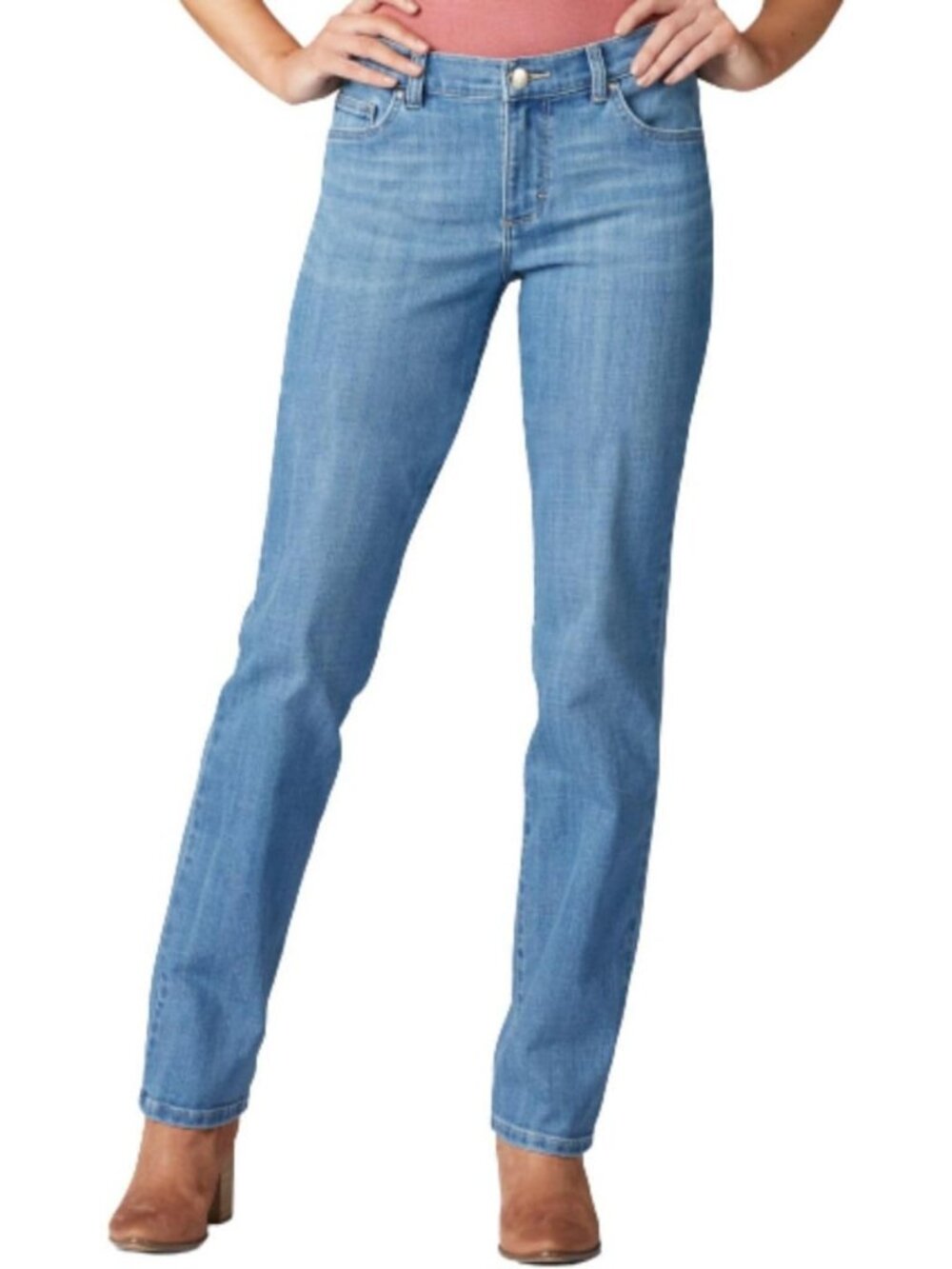 Relaxed Fit Straight Leg Jeans for Women - Comfortable Casual Denim Pants